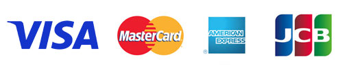 Accepted card brands: VISA, MasterCard, American Express, JCB